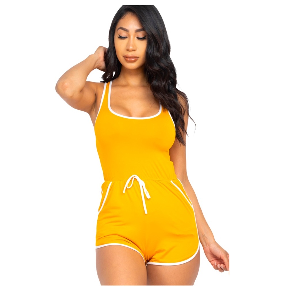 Mustard Sleeveless Romper